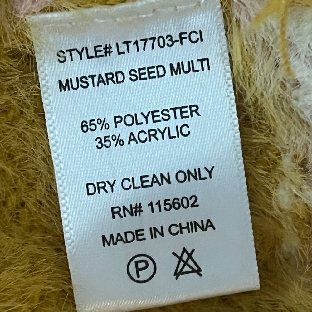 Rare Cozy LUSH Sweater in Mustard Women's Size Large - Picture 6 of 7
